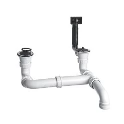 BLANCO Doppel-Ab- Und Überlauf-Garnitur 1 1/2", Abfluss Reversibel