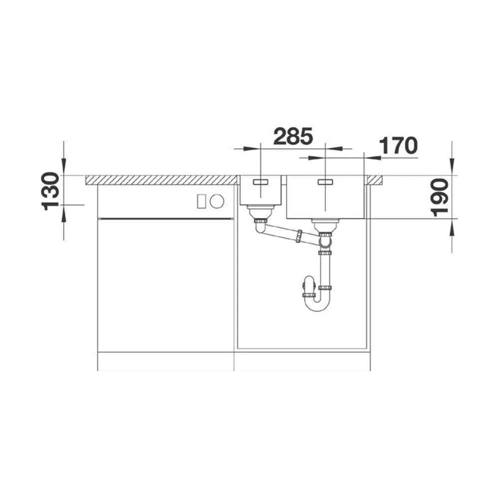 BLANCO Einbaubecken ANDANO 340/180-IF/A Edelstahl Seidenglanz Mit InFino Ablaufsystem 7 BLANCO Einbaubecken ANDANO 340/180-IF/A Edelstahl Seidenglanz Mit InFino Ablaufsystem – Bild 5