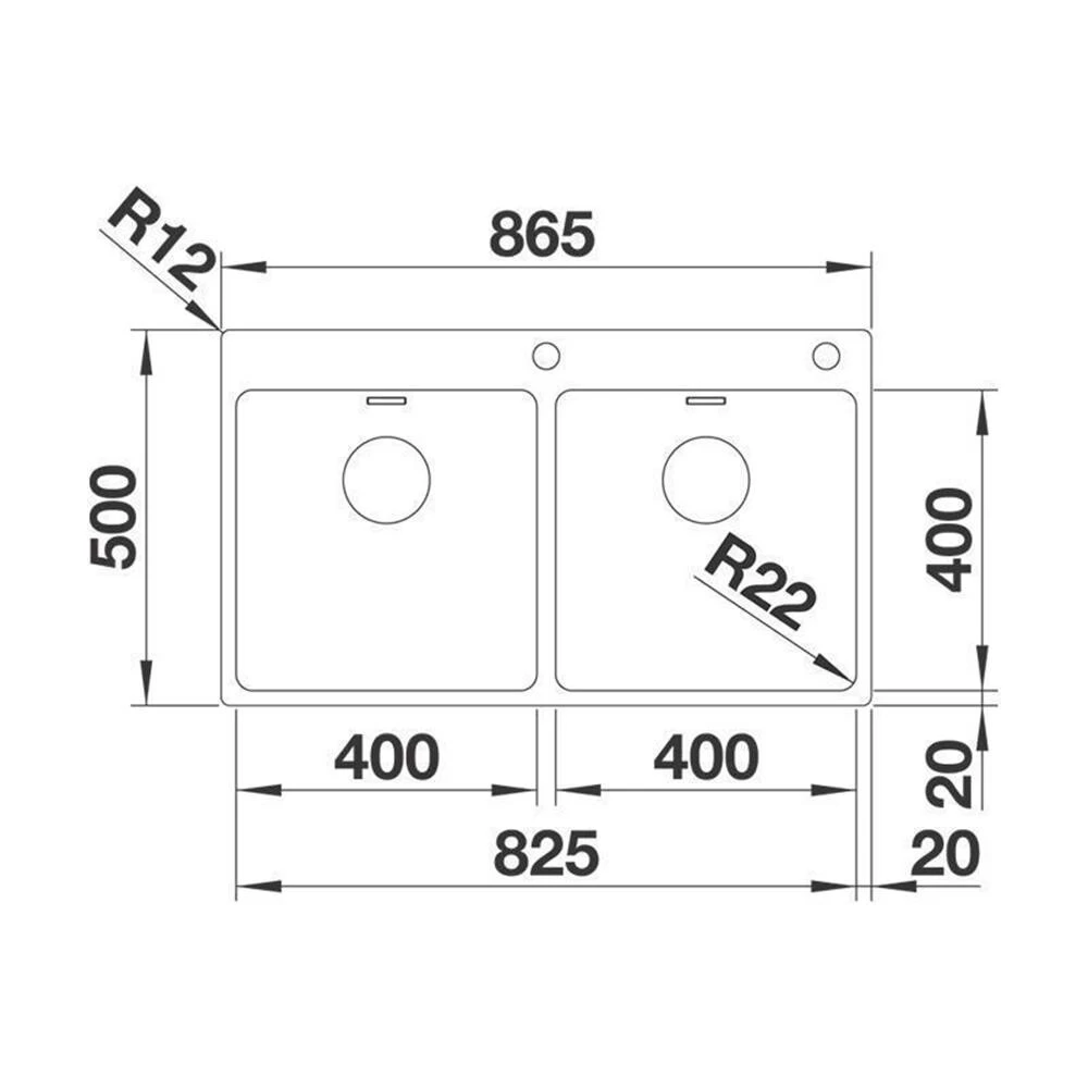 BLANCO Einbaubecken ANDANO 400/400-IF/A Edelstahl Seidenglanz Mit InFino Ablaufsystem 5 BLANCO Einbaubecken ANDANO 400/400-IF/A Edelstahl Seidenglanz Mit InFino Ablaufsystem – Bild 3