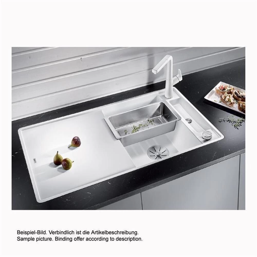 BLANCO Einbauspüle AXIA III 5 S-F Silgranit Mit Holzschneidbrett, Flächenbündig Einbaubar, InFino 4 BLANCO Einbauspüle AXIA III 5 S-F Silgranit Mit Holzschneidbrett, Flächenbündig Einbaubar, InFino – Bild 2