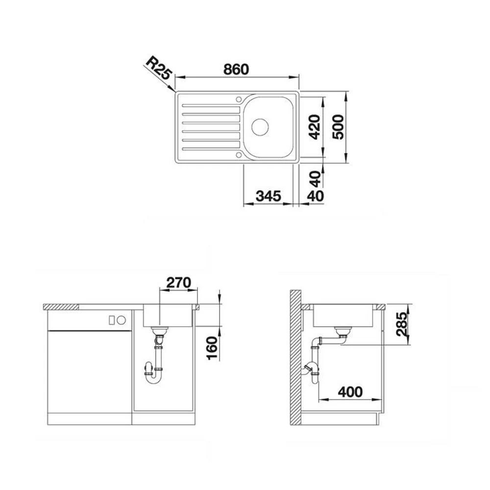 BLANCO Einbauspüle LANTOS 45 S-IF Salto Edelstahl Bürstfinish 5 BLANCO Einbauspüle LANTOS 45 S-IF Salto Edelstahl Bürstfinish – Bild 3
