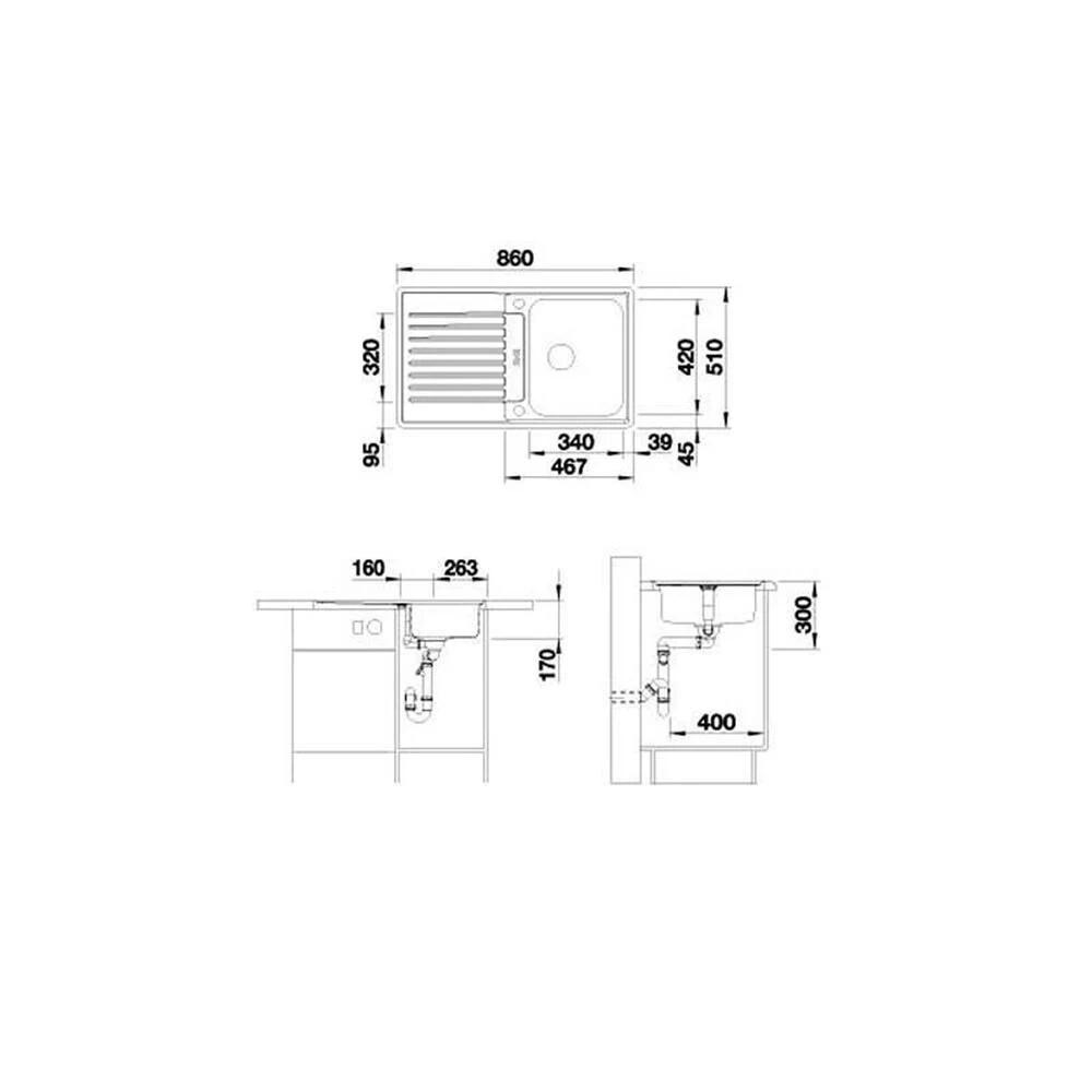 BLANCO Einbauspüle CLASSIC Pro 45 S-IF Edelstahl Seidenglanz, InFino Ablauffsystem 5 BLANCO Einbauspüle CLASSIC Pro 45 S-IF Edelstahl Seidenglanz, InFino Ablauffsystem – Bild 3