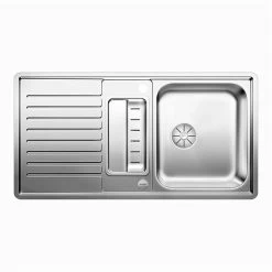 BLANCO Einbauspüle CLASSIC Pro 5 S-IF Edelstahl Seidenglanz, InFino Ablaufsystem