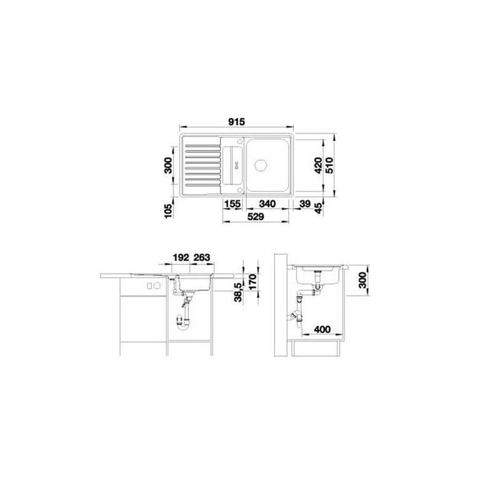 BLANCO Einbauspüle CLASSIC Pro 5 S-IF Edelstahl Seidenglanz, InFino Ablaufsystem 6 BLANCO Einbauspüle CLASSIC Pro 5 S-IF Edelstahl Seidenglanz, InFino Ablaufsystem – Bild 4
