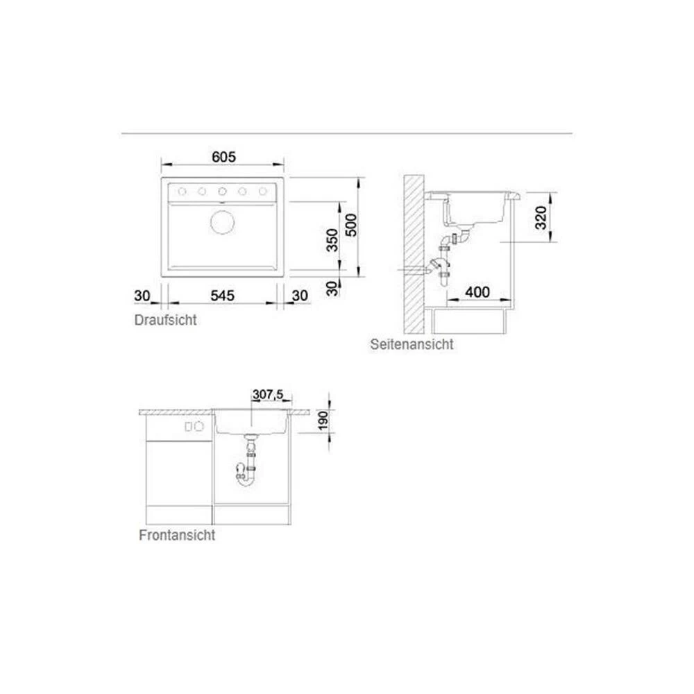 BLANCO Einbauspüle DALAGO 6-FSilgranit Flächenbündig Einbaubar 5 BLANCO Einbauspüle DALAGO 6-FSilgranit Flächenbündig Einbaubar – Bild 3