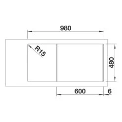 BLANCO Einbauspüle DINAS 6S Edelstahl Bürstfinish -Machen Sie es mit der Küchenspüle. blanco einbauspuele dinas 6s edelstahl buerstfinish4