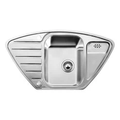 BLANCO Einbauspüle LANTOS 9 E-IF Edelstahl Bürstfinish