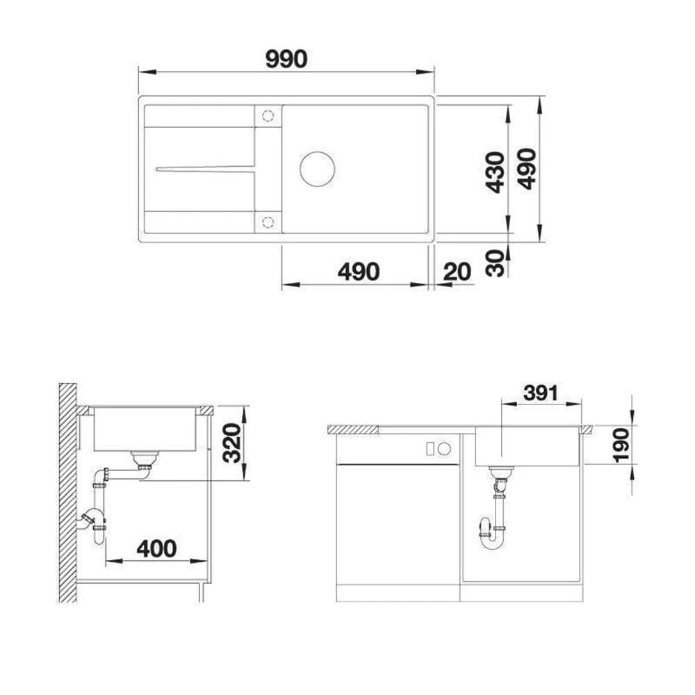 BLANCO Einbauspüle METRA XL 6 S-F Silgranit Flächenbündig Einbaubar 5 BLANCO Einbauspüle METRA XL 6 S-F Silgranit Flächenbündig Einbaubar – Bild 3