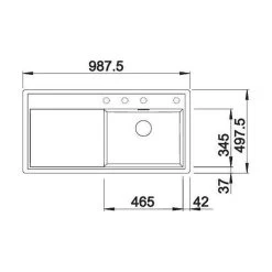 BLANCO Einbauspüle ZENAR XL 6 S-F Silgranit Flächenbündig, InFino -Machen Sie es mit der Küchenspüle. blanco einbauspuele zenar xl 6 s f silgranit flaechenbuendig infino3