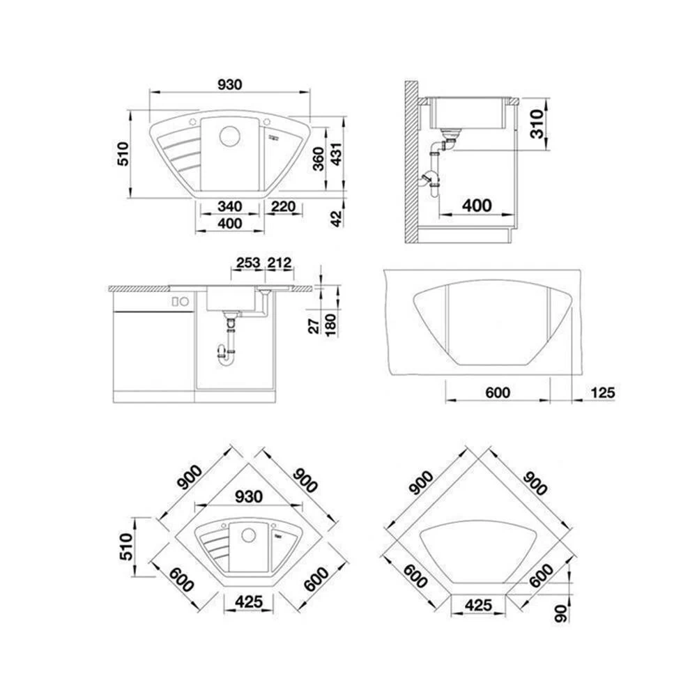 BLANCO Einbauspüle ZIA 9E Silgranit 5 BLANCO Einbauspüle ZIA 9E Silgranit – Bild 3