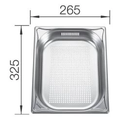 BLANCO Gastronormbehälter GN 1/2-65, Bodenfläche Gelocht