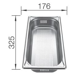 BLANCO Gastronormbehälter GN 1/3-65, Bodenfläche Gelocht
