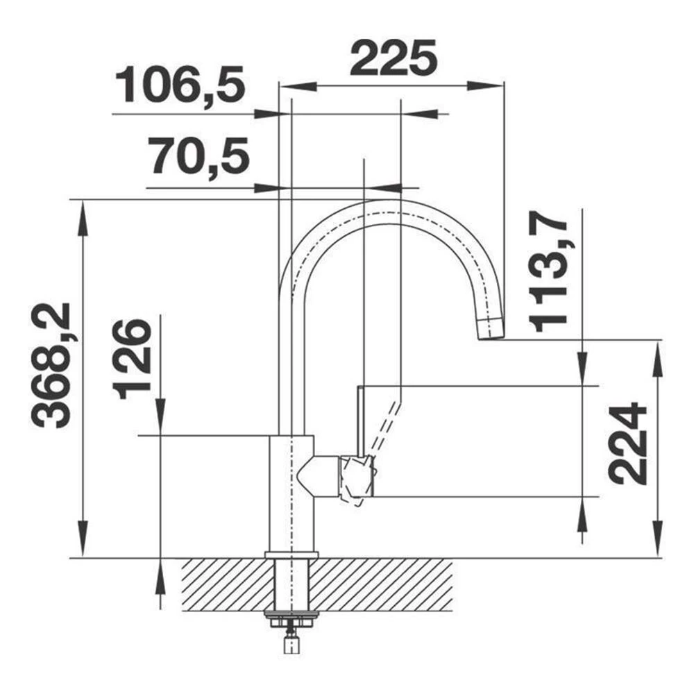 BLANCO Küchenarmatur CANDOR Einhebelmischer | Hochdruck | Edelstahl Gebürstet 5 BLANCO Küchenarmatur CANDOR Einhebelmischer | Hochdruck | Edelstahl Gebürstet – Bild 3