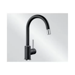 BLANCO Küchenarmatur MIDA-S | Einhebelmischer | Ausziehbare Schlauchbrause | SILGRANIT-Look