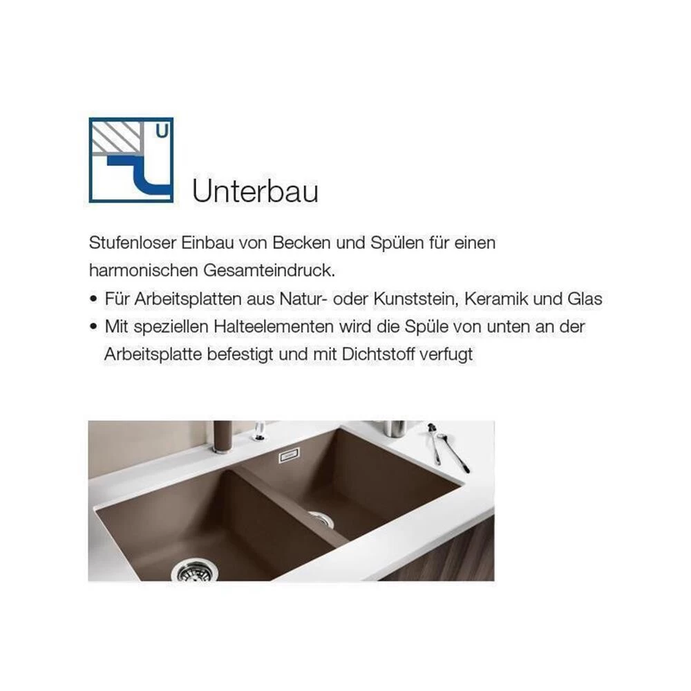 BLANCO Unterbaubecken CLARON 400-U Edelstahl Durinox InFino 8 BLANCO Unterbaubecken CLARON 400-U Edelstahl Durinox InFino – Bild 6