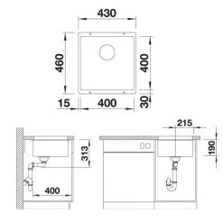 BLANCO Unterbaubecken SUBLINE 400-U Silgranit, InFino -Machen Sie es mit der Küchenspüle. blanco unterbaubecken subline 400 u silgranit puradur infino3