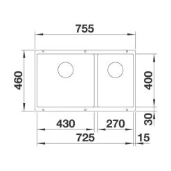 BLANCO Unterbaubecken SUBLINE 430/270-U SILGRANIT, InFino -Machen Sie es mit der Küchenspüle. blanco unterbaubecken subline 430 270 u silgranit infino3
