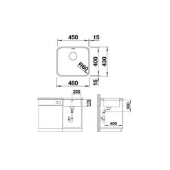 BLANCO Unterbaubecken SUPRA 450-U Edelstahl Bürstfinish -Machen Sie es mit der Küchenspüle. blanco unterbaubecken supra 450 u edelstahl buerstfinish3