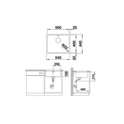 BLANCO Unterbauspüle ANDANO 500-U Edelstahl Seidenglanz | InFino Ablauf | 522967 -Machen Sie es mit der Küchenspüle. blanco unterbauspuele andano 500 u edelstahl seidenglanz infino ablauf 5229674