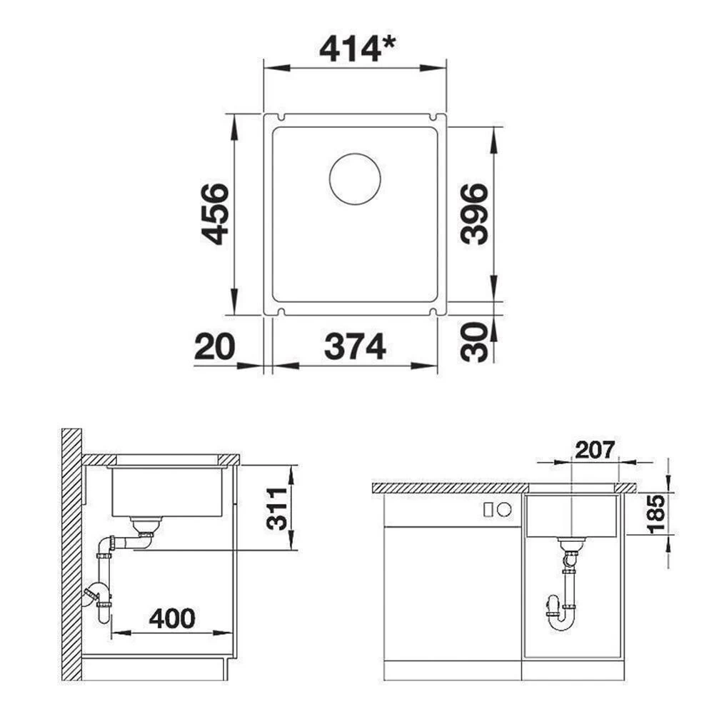 BLANCO Unterbauspüle SUBLINE 375-U Keramik PuraPlus, InFino 5 BLANCO Unterbauspüle SUBLINE 375-U Keramik PuraPlus, InFino – Bild 3