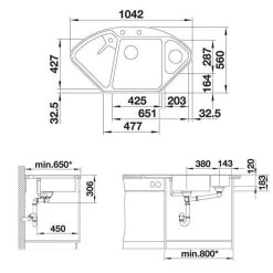 BLANCODELTA II-F Einbauspüle Silgranit, InFino -Machen Sie es mit der Küchenspüle. blancodelta ii f einbauspuele silgranit infino3