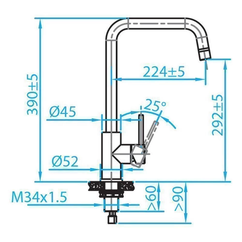 Caressi Küchenarmatur CA106 ECO 4 Caressi Küchenarmatur CA106 ECO – Bild 2