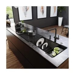 Franke Einbaubecken Mythos Masterpiece Premium BXM 210 / 110-68 Edelstahl PVD Anthracite, Druckknopfventil -Machen Sie es mit der Küchenspüle. franke einbaubecken mythos masterpiece premium bxm 210 110 68 edelstahl pvd anthracite druckknopfventil3