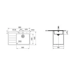 Franke Einbauspüle Mythos MYX 211 A Edelstahl -Machen Sie es mit der Küchenspüle. franke einbaubecken mythos myx 211 a edelstahl gebuerstet3