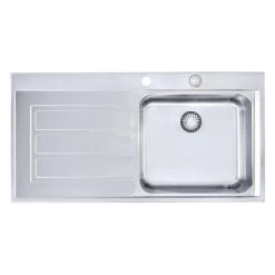 Franke Einbauspüle Epos EOX 211 Edelstahl, Druckknopfventil