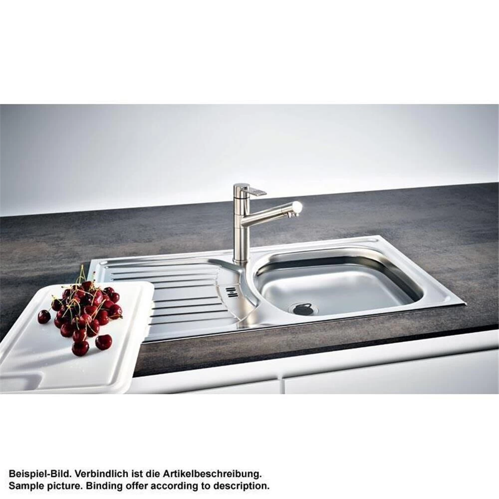 Franke Einbauspüle Eurostar ETN 614 NOVA Edelstahl Seidenmatt Stopfenventil 4 Franke Einbauspüle Eurostar ETN 614 NOVA Edelstahl Seidenmatt Stopfenventil – Bild 2