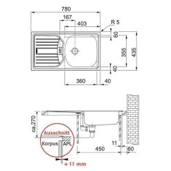 Franke Einbauspüle Eurostar ETN 614 NOVA Edelstahl Seidenmatt Stopfenventil 8 Franke Einbauspüle Eurostar ETN 614 NOVA Edelstahl Seidenmatt Stopfenventil -Machen Sie es mit der Küchenspüle. franke einbauspuele eurostar etn 614 nova edelstahl seidenmatt stopfenventil3