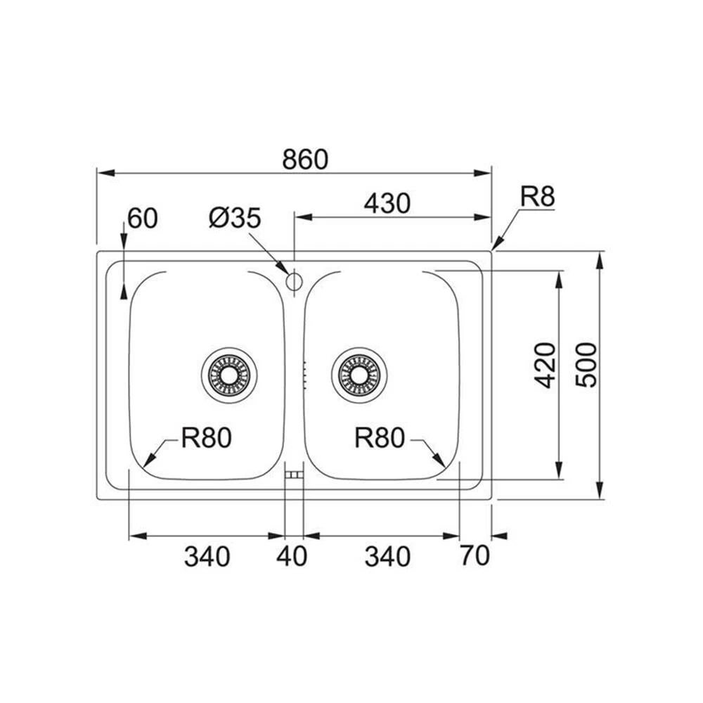 Franke Einbauspüle Spark SKX 620-86 Edelstahl 4 Franke Einbauspüle Spark SKX 620-86 Edelstahl – Bild 2