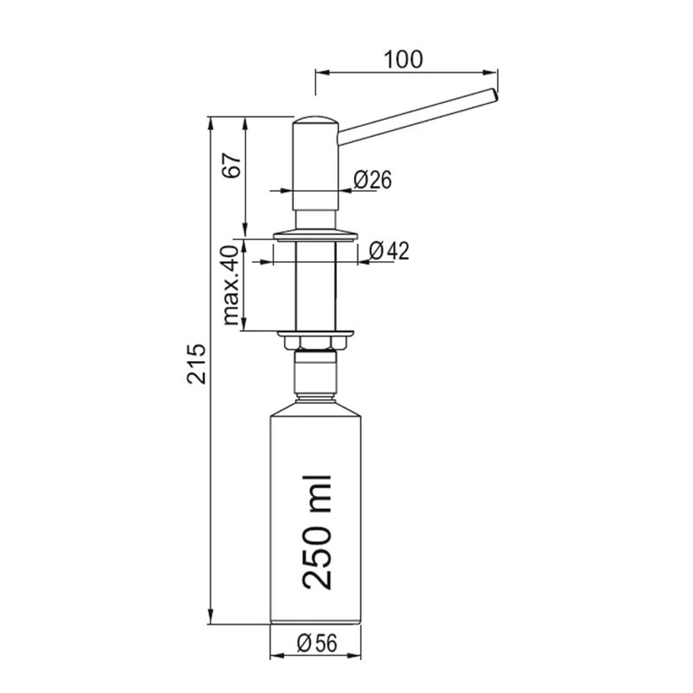 Franke Spülmittelspender Novita Steel 4 Franke Spülmittelspender Novita Steel – Bild 2