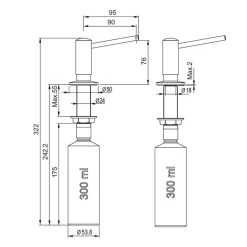 Franke Spülmittelspender Novita -Machen Sie es mit der Küchenspüle. franke spuelmittelspender novita3