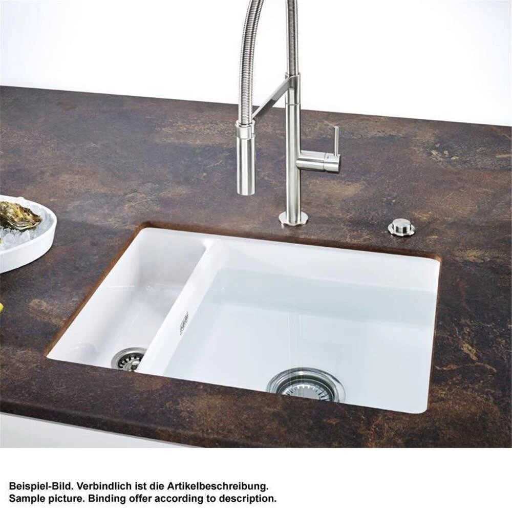 Franke Unterbaubecken Kubus KBK 160 Fraceram, Druckknopfventil 4 Franke Unterbaubecken Kubus KBK 160 Fraceram, Druckknopfventil – Bild 2