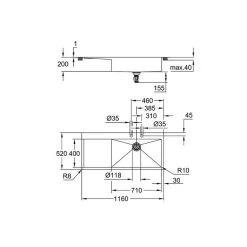 Grohe Einbauspüle K1000 80-S 116/52 1.0, Edelstahl -Machen Sie es mit der Küchenspüle. grohe einbauspuele k1000 80 s 116 52 10 edelstahl3