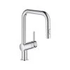 Grohe Küchenarmatur Minta, U-Auslauf Herausziehbare Brause, Laminarstrahl