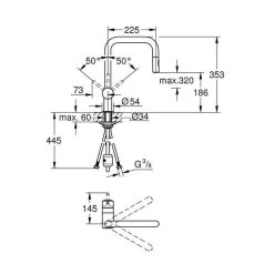 Grohe Küchenarmatur Minta, U-Auslauf Herausziehbare Brause, Laminarstrahl -Machen Sie es mit der Küchenspüle. grohe kuechenarmatur minta u auslauf herausziehbare brause laminarstrahl3