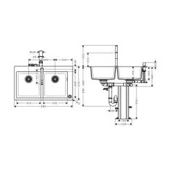 Hansgrohe Einbauspüle 370/370 Select Mit Küchenarmatur C51-F770-10 | Chrom -Machen Sie es mit der Küchenspüle. hansgrohe einbauspuele 370 370 select mit kuechenarmatur c51 f770 10 chrom3