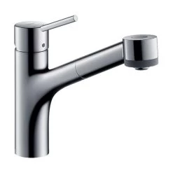Hansgrohe Küchenarmatur 170 Talis M52 | Ausziehbarer Schlauch Mit Brausefunktion | Chrom
