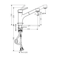 Hansgrohe Küchenarmatur 170 Talis M52 | Ausziehbarer Schlauch Mit Brausefunktion | Chrom -Machen Sie es mit der Küchenspüle. hansgrohe kuechenarmatur 170 talis m52 ausziehbarer schlauch mit brausefunktion chrom3