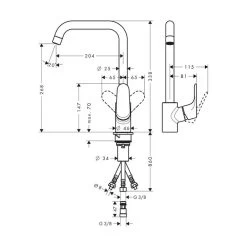 Hansgrohe Küchenarmatur 260 Focus M41 | Niederdruck | Chrom 7 Hansgrohe Küchenarmatur 260 Focus M41 | Niederdruck | Chrom -Machen Sie es mit der Küchenspüle. hansgrohe kuechenarmatur 260 focus m41 niederdruck chrom3