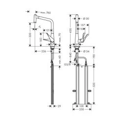 Hansgrohe Küchenarmatur 320 Metris M71 | Ausziehbarer Schlauch Mit Brausefunktion | Mit Schlauchbox (sBox) -Machen Sie es mit der Küchenspüle. hansgrohe kuechenarmatur 320 metris m71 ausziehbarer schlauch mit brausefunktion mit schlauchbox sbox3