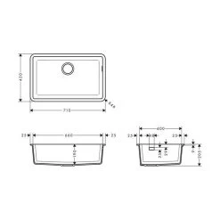 Hansgrohe Unterbauspüle 660 S510-U660 -Machen Sie es mit der Küchenspüle. hansgrohe unterbauspuele 660 s510 u6603