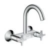 Hansgrohe Wandarmatur Logis M32 | Highspout | Zweigriffarmatur | Chrom