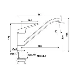 Ideal Standard Küchenarmatur Ceraflex 5 Vor-Fenster-Armatur Chrom -Machen Sie es mit der Küchenspüle. ideal standard kuechenarmatur ceraflex 5 vor fenster armatur chrom3