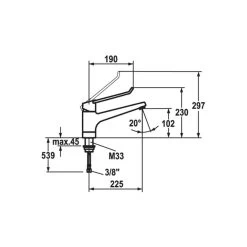 KWC Küchenarmatur Vita Pro 1 Chrom, Mit Langem Hebel L 190 Mm, Hochdruck 7 KWC Küchenarmatur Vita Pro 1 Chrom, Mit Langem Hebel L 190 Mm, Hochdruck -Machen Sie es mit der Küchenspüle. kwc kuechenarmatur vita pro 1 chrom mit langem hebel l 190 mm hochdruck3