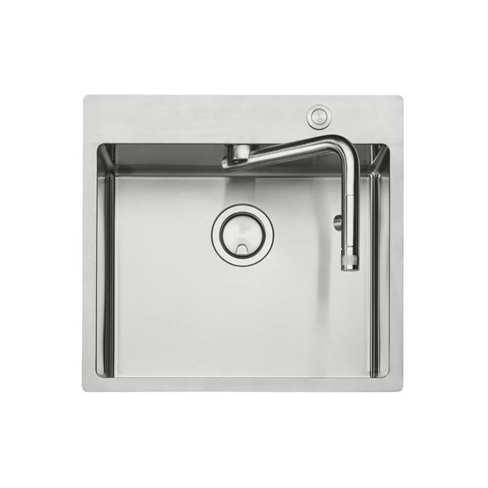 Naber Einbauspülen-Set Corno Turno 50, Spüle Und Integrierte Armatur Turno Edelstahl 3 Naber Einbauspülen-Set Corno Turno 50, Spüle Und Integrierte Armatur Turno Edelstahl