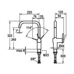 Naber KWC Küchenarmatur Livello 1E -Machen Sie es mit der Küchenspüle. naber kwc kuechenarmatur livello 1e3