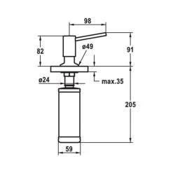 Titelseite -Machen Sie es mit der Küchenspüle. naber kwc spuelmittelspender basic2